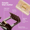 image:imageConair Luxe Square OpenCenter Claw Clips 2PK Durable Hair Clips for Women GoldTone Hinge Cute Hair Clips with Comfortable Strong Hold Cute Claw Clips for All Hair Types Neutral amp Black