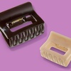 image:imageConair Luxe Square OpenCenter Claw Clips 2PK Durable Hair Clips for Women GoldTone Hinge Cute Hair Clips with Comfortable Strong Hold Cute Claw Clips for All Hair Types Neutral amp Black