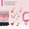 image:imageScunci by Conair 17PC Satin Scrunchie and Charm Set Scrunchies for Women with Removable Charms Mini Hair Scrunchies with Comfortable AllDay Hold Satin Hair Ties No Damage Multicolor