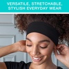 image:imageScunci by Conair Soft Stretchable Headbands accessories for women  mens headband  running headband Black 5 Count