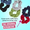 image:imageScunci by Conair The Original Scrunchie Waffle Knit Scrunchies in Navy White Red Blue Grey and Black Hair Ties for Women 6 Count