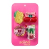 image:imageConair 4PK Acrylic FoodThemed Clip Set Hair Clips for Women Colorful Claw Clips Fun Hair Clips for All Hair Types Fun Assorted Designs