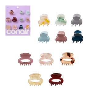 image:imageConair Luxe Acrylic Mini Clips 11PK Lightweight Durable Micro Claw Clips Hair Clips for Women for Pinning amp Flyaway Control Trendy Minis for Travel amp Quick Hairstyles Mixed Neutrals