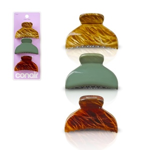 image:imageConair Luxe Assorted Claw Clips 3PK NoSlip Grip Hair Clips for Women Cute Hair Clips for Extra Hold For All Hair Types amp Textures Strong Conair Claw Clips Mixed Solid amp Tortoise Print