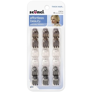 image:imageScunci Effortless Beauty Thick Hair Mini Jaw Clips 1 cm Pack of 18Scunci Effortless Beauty Thick Hair Mini Jaw Clips  1 cm  18Count