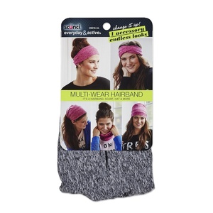image:imageScunci MultiWear Hairband PinkBlack