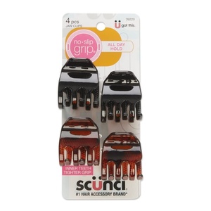 image:imageScunci Noslip Grip Chunky Jaw Clips 2 Count Pack of 34 Count Pack of 1
