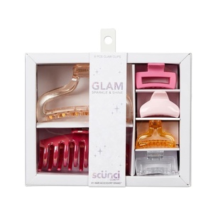 image:imageScunci by Conair Teen Girl Holiday Gift Set Christmas Stocking Stuffer Gift Box Under 20 Includes 10 Scrunchies in Icy Blue ShadesGlam