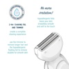 image:imageConair AllIn1 Body and Facial Hair Removal for Women Cordless Electric Trimmer amp Shaver Perfect for Face EarNose Eyebrows Legs and Bikini Lines
