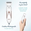 image:imageConair AllIn1 Body and Facial Hair Removal for Women Cordless Electric Trimmer amp Shaver Perfect for Face EarNose Eyebrows Legs and Bikini Lines