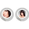 image:imageConair DoubleSided Battery Operated Lighted Makeup Mirror  Lighted Vanity Makeup Mirror with LED Lights 1x  5x Magnification Polished Chrome FinishPolished Chrome Finish