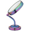 image:imageConair DoubleSided Battery Operated Lighted Makeup Mirror  Lighted Vanity Makeup Mirror with LED Lights 1x  5x Magnification Polished Chrome FinishRainbow Finish