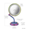 image:imageConair DoubleSided Battery Operated Lighted Makeup Mirror  Lighted Vanity Makeup Mirror with LED Lights 1x  5x Magnification Polished Chrome FinishRainbow Finish