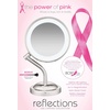 image:imageConair DoubleSided Battery Operated Lighted Makeup Mirror  Lighted Vanity Makeup Mirror with LED Lights 1x  5x Magnification Polished Chrome FinishSatin Nickel Finish