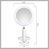image:imageConair Plastic DoubleSided Lighted Makeup Mirror  Lighted Vanity Makeup Mirror with LED Lights 1x3x magnification White compact  great for travelWhite