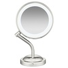 image:imageConair DoubleSided Battery Operated Lighted Makeup Mirror  Lighted Vanity Makeup Mirror with LED Lights 1x  5x Magnification Polished Chrome FinishPolished Chrome Finish