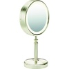 image:imageConair Reflections DoubleSided LED Lighted Tabletop Mount Vanity Makeup Mirror 1x10x magnification Satin Nickel