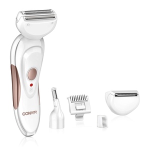 image:imageConair AllIn1 Body and Facial Hair Removal for Women Cordless Electric Trimmer amp Shaver Perfect for Face EarNose Eyebrows Legs and Bikini Lines